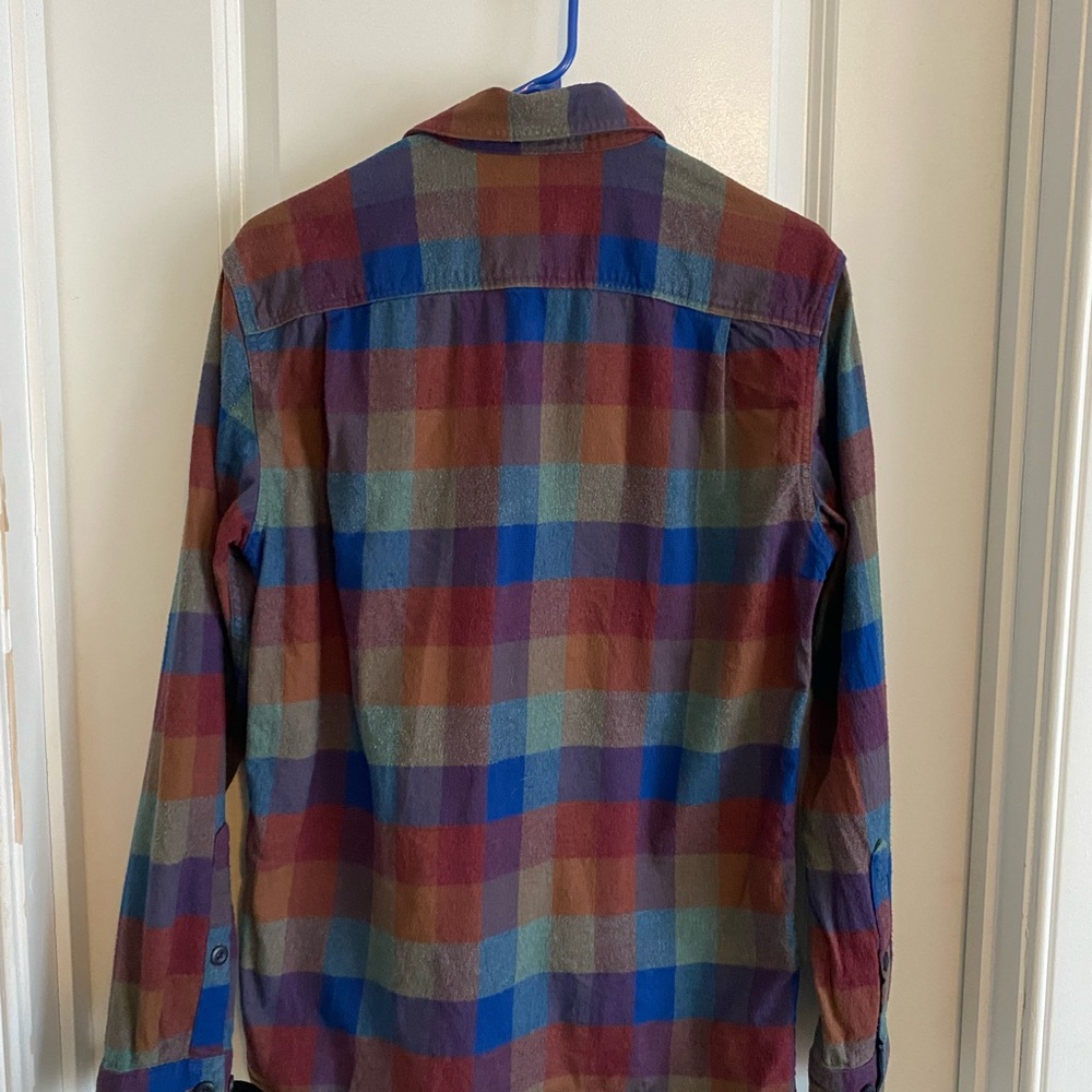 Patagonia Organic Cotton Plaid Shirt - Red, Blue, Brown - Picture 6 of 7